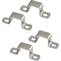 BUNTHAUS PA Stück 304 Edelstahl U-förmige Vierkantrohrschellen 70 x 70 mm