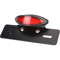 Feu arrière ovale rétro à LED pour moto, feu stop, éclairage de plaque d'immatriculation, compatible Honda (couvercle rouge)