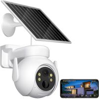 Cámara de videovigilancia con carga solar, Wi-Fi, sensor y control por APP.