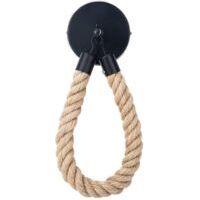 Rope Toilet Paper Holder Wall Mounted Toilet Roll Holder Towel Rack with Screws for Bathroom and Kitchen- Crezuo