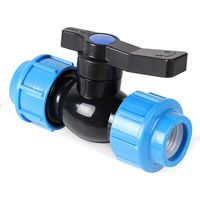 Robinet à boisseau sphérique pour tuyau en polyéthylène - 25 mm - Raccord de tuyau d'arrêt - Pour tuyau en polyéthylène