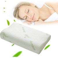 Cuscino ortopedico in memory foam, antirussamento, sagomato per un sonno confortevole, lavabile, memory foam, 50 x 30 cm