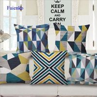 Housses de coussins de sièges impressions scandinaves Coton et lin 45x45cm 5pcs