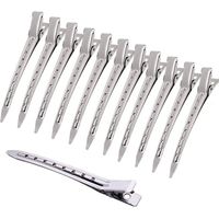 30 pcs Pince à Cheveux Duck Bill Alligator Hair Clips Pinces à Cheveux Bec de Canard en Métal Argenté Clips de Boucles d'Alligator Clips de Sectionnement avec des Trous-Fei Yu