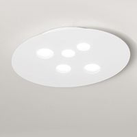 Plafonnier Luna P/M 5Xgx53 Max 5X8W Blanc - Structure En Métal Et Diffuseur En Aluminium - Gea Luce - Éclairage D'Intérieur