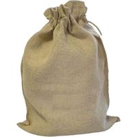 Sac en jute beige, coupe large, 46 x 84 cm