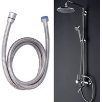 Flexible Shower Hose Flexible Shower Tube Mano Flexible Shower Hose Stainless Steel Shower Hose, 148cm Shower Tube for Bathroom Home, Stainless Steel