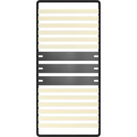 DEWINNER Sommier Ergonomique à Lattes 90 x 200 cm, 15 Lattes Peuplier Naturel, Cadre Noir Renforcé, Compatible Boxspring (90 x 200 CM - 0 Pied)