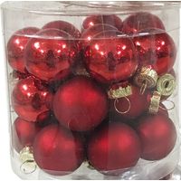 CILINDRO 24 SFERE VETRO ROSSE D.25 MM MET/MATT