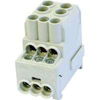 HoraeTec 080010-0-4 Unterverteilerblock Grau 1polig