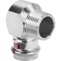 Viega Prestabo Winkel 559533 18 mm x R 1/2, 90Grad, Stahl unlegiert, SC-Contur