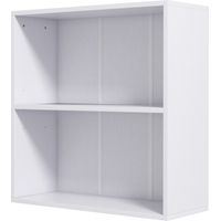 Bibliothèque étagère de rangement avec 2 compartiments et étagère réglable, 60 x 24 x 63 cm, blanc