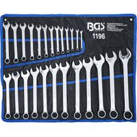 Bgs Technic – Jeu de clés mixtes 6 - 32 mm 25 pièces – Acier chrome-vanadium – Extrémités coudées 15° – Sacoche de rangement compacte