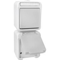 Interrupteur et prise Peranova 102441 Pera gris clair, gris foncé