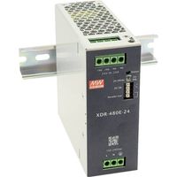 MW Mean Well XDR-480E-24 Alimentatore per guida DIN 24 V 20 A 480 W Contenuto 1 pz.