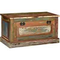 Banc à chaussures en bois de récupération, bois massif