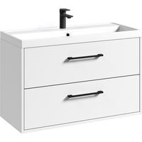 Badplaats Badezimmermöbel Florence 01 80 x 40 cm – Hochglanz Wei