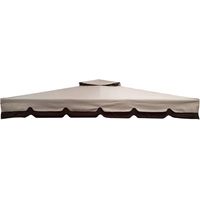 Telo Copertura Ricambio Beige Gazebo 3x3 Giardino 3x3 Antivento