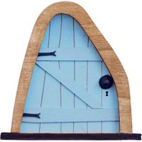 Adorno de árbol de hadas en miniatura para jardín de hadas, escultura para puerta o ventana, decoración de árbol de jardín, arte de jardín, escultura de jardín, 1 pieza (azul)
