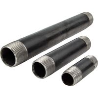 Rohrdoppelnippel - Langnippel Stahl schwarz, Typ 23, 2 Zoll x 250 mm