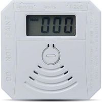 Detector combinado de humo y monóxido de carbono con pantalla LED, alarma sonora y luz intermitente – Blanco