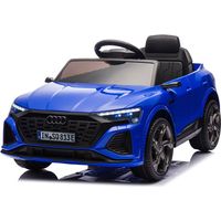 Macchina Elettrica per Bambini 12V Licenza Ufficiale Audi SQ8 E-Tron con Telecomando e Sedile Pelle Blu