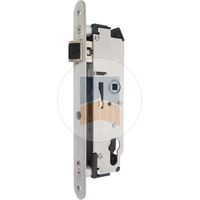 Portac – Serrure à encastrer multifonction réversible – Pêne rentrant pour portail battant – Fabriquée en Zamak et Inox – Pour gâche électrique