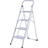 Sgabello in acciaio 4 Gradini Bianco Quick Step Brixo