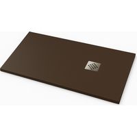 Receveur de douche Ardesia extra-plat couleur Marron chocolat RAL 8017 80x180cm grille Acier