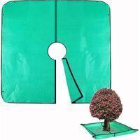 Telo per potatura paesaggistica, 200 x 200 cm, con foro da 30 cm, occhielli angolari, può essere fissato attorno ad alberi e arbusti.