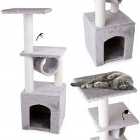 Arbre à chat - arbre à chat - poteau à chat - 30x30x95cm - gris