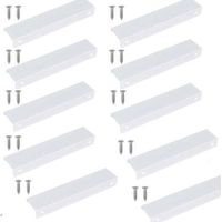 10 pezzi di maniglie invisibili per cucina da 150 mm, maniglie invisibili per mobili da cucina, maniglie bianche per mobili, ideali con uno stile pulito e moderno, per armadi, credenze, cassetti della