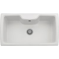 Lavello composito cucina Plados HR0860 una vasca - UG58 Bianco Latte