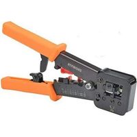 RJ45 Outil de sertissage pour RJ11 / RJ12 Réseau et câbles téléphoniques - Outil de sertissage 3-en-1 télécom modulaire Pince de câble réseau Pince à sertir à cliquet pour câble réseau 6P / 8P