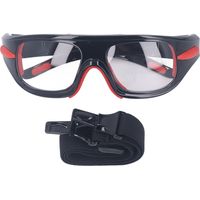 Lunettes de sport polycarbonate anti-choc légères pour myopes avec cordon et étui, idéales basket et football
