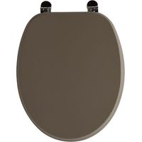 Siège De Toilette En Bois De Taille Universelle En Finition Gris Pigeon Mat