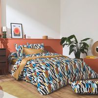 Parure de lit coton PIETRO Taie 65x65 cm 260x240 cm