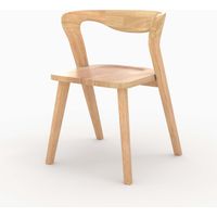 Chaise en bois d'hévéa clair - VEGA