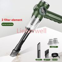 Aspirateur sans fil à main de voiture, aspirateurs humides et secs multifonctionnels haute puissance, nettoyage de la dépoussiérage,Green 2 Filter