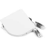 Alu Blendkappen - Viertelrund - 150 mm - Weiß RAL 9016