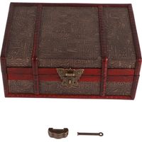 Retro Wooden Jewelry Box Exquisite Elegant Book Necklace Storage Case Organizer with Lock Home Decoration