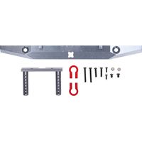 Pare-chocs arrière RC en alliage d'aluminium haute simulation anti-collision pour MN999/TRX4/SCX10 90046 90047/AXIAL 103007, couleur titane.