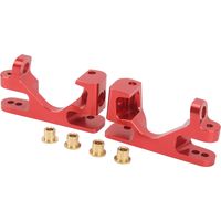 Lot de 2 supports de moyeu avant universels en alliage d'aluminium haute dureté pour voiture RC Traxxas Rustler 4WD 1:10 (rouge).