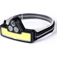 Lampada frontale ricaricabile a LED COB, 3 modalità di illuminazione, torcia frontale impermeabile IPX4 per ciclismo