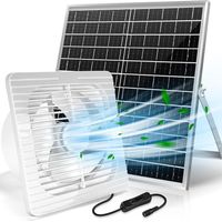 Extractor de aire solar, panel solar de 22 W con ventilador sin escobillas de 20 cm para ventilación de gallineros, ventiladores solares para gallineros de exterior con efecto refrescante.