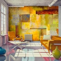 Papier peint teinte orange d'expression artistique - 400 x 280 cm