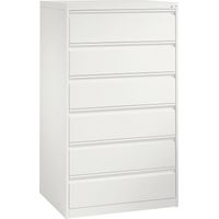 C+P, Armoire à fiches ACURADO, 3 rangées, 6 tiroirs, blanc