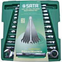 Sata ST09040-02 Set di chiavi a cricchetto cromato 12 pezzi