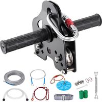Mophorn Tirolesa para Niños y Adultos Kit Completo de Tirolesa de 36,6m Carga de 227 kg Fácil Configuración con Cinturón de Freno de Resorte y Arnes de Seguridad para Jardín, Patio Trasero al Aire Lib