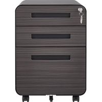 Caisson mobile, meuble rangement bureau ,avec 3 tiroirs, 46 x 40 x 58 cm , simple ,noir